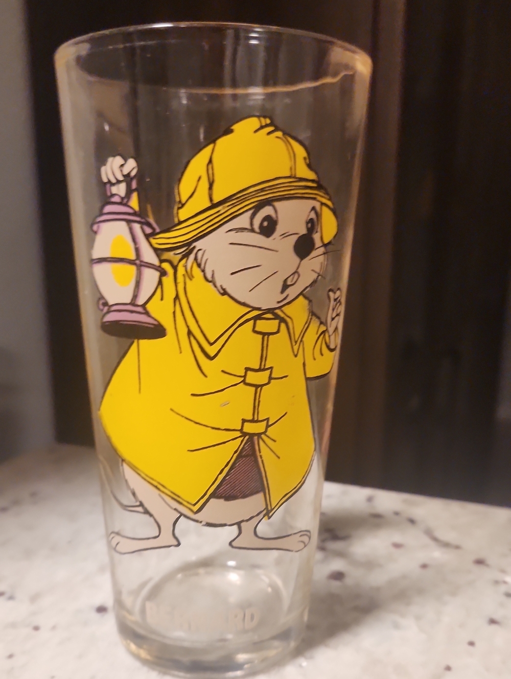 Disney Rescuers Glass Bernard